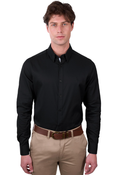 TCP1121046 Thomas Cook Men's Callum Tailored LS Shirt Black