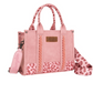 X6S2934BAG Wrangler Leopard Print Crossbody Bag Pink