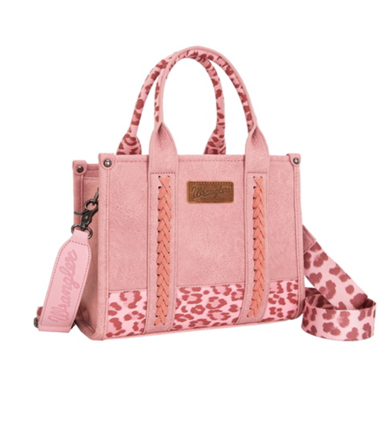 X6S2934BAG Wrangler Leopard Print Crossbody Bag Pink