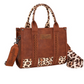 X6S2934BAG Wrangler Leopard Print Crossbody Bag Tan