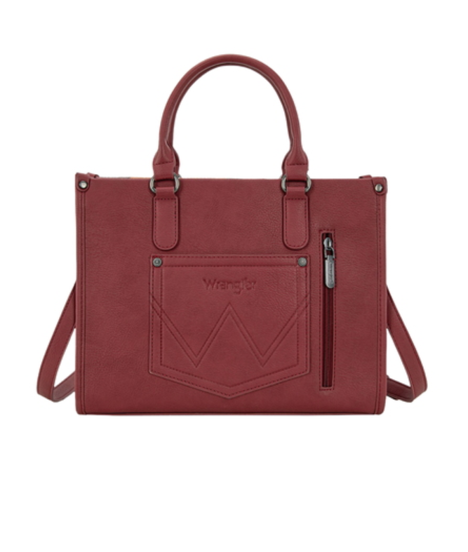X6S4940BAG Wrangler Cilia Crossbody Tote Burgundy