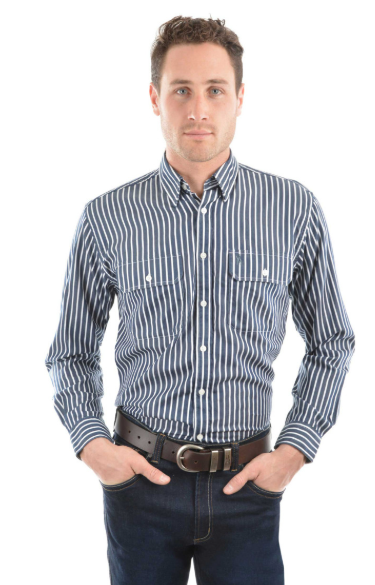 TCP1115156 Thomas Cook Men's Winton LS Shirt Dark Navy