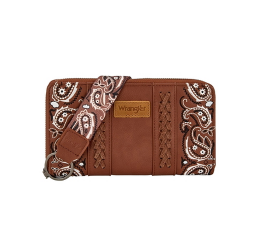 X6S4926WLT Wrangler Paisley Wallet Tan