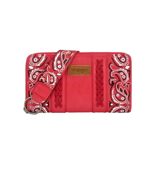 X6S4926WLT Wrangler Paisley Wallet Red