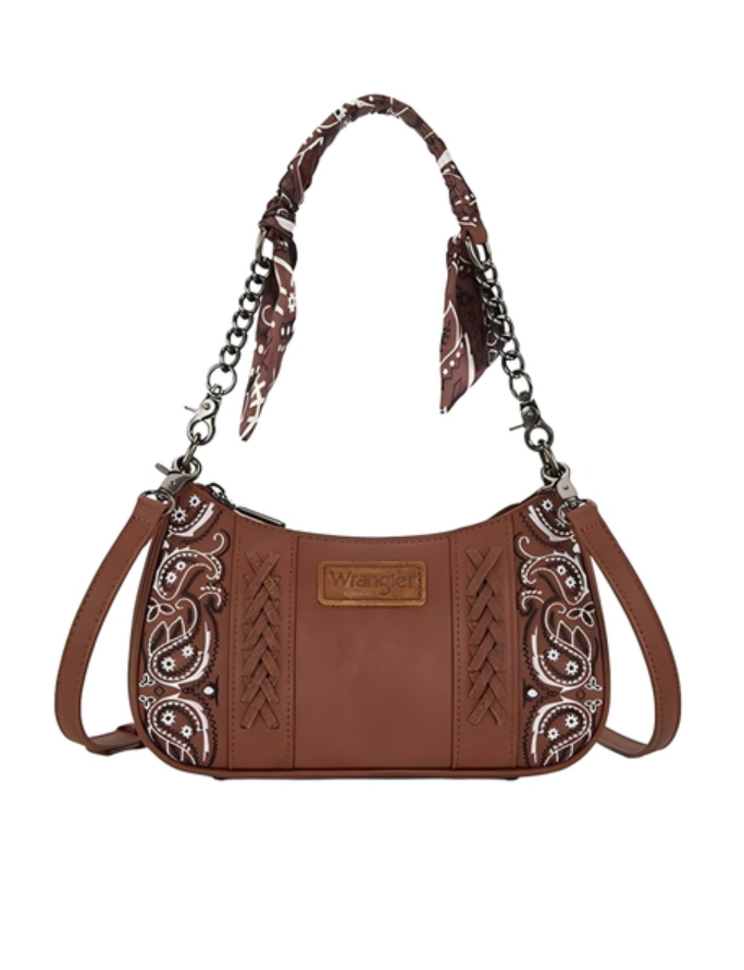 X6S4925BAG Wrangler Paisley Shoulder Bag Tan