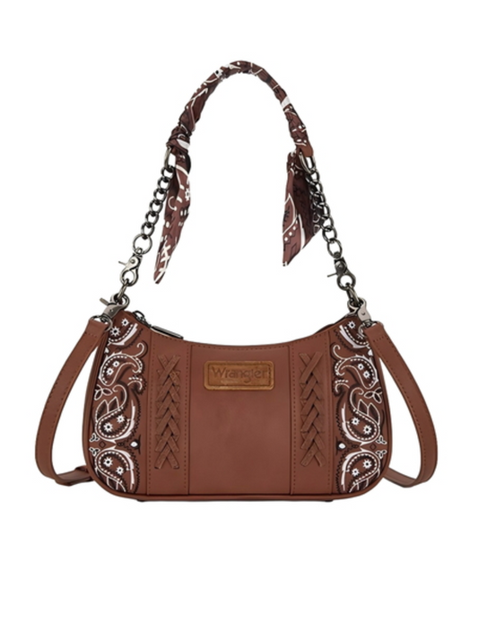 X6S4925BAG Wrangler Paisley Shoulder Bag Tan
