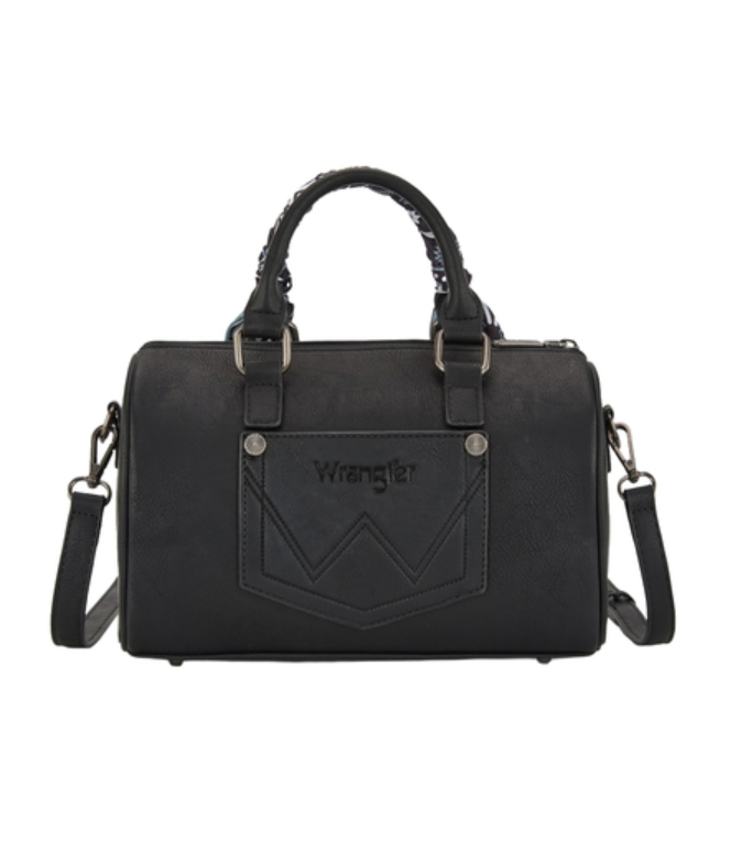 X6S4924BAG Wrangler Paisley Barrel Bag Black