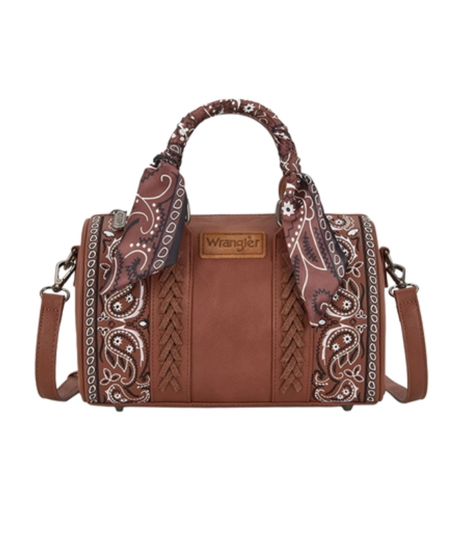 X6S4924BAG Wrangler Paisley Barrel Bag Tan