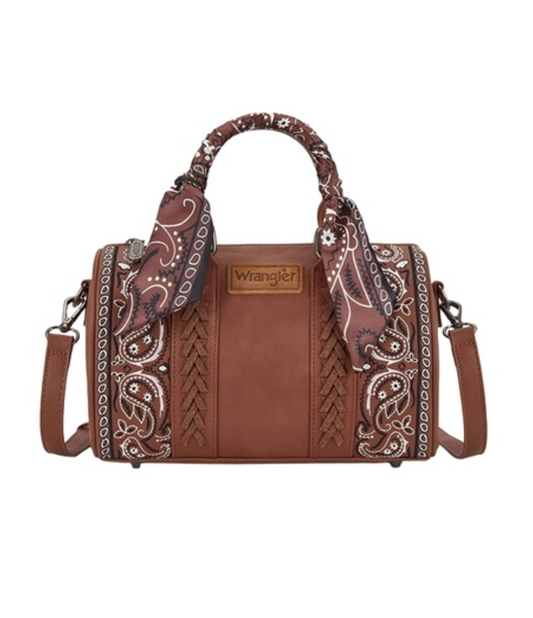 X6S4924BAG Wrangler Paisley Barrel Bag Tan
