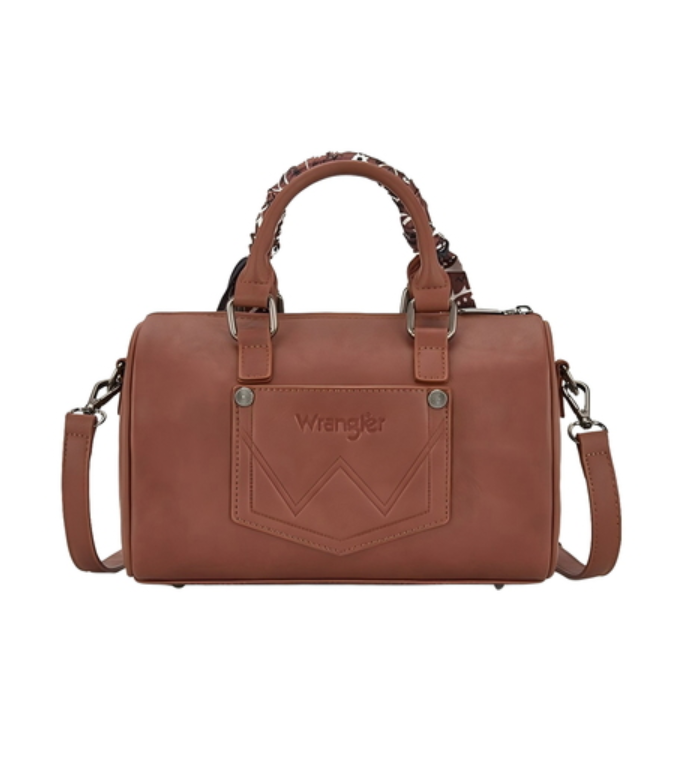 X6S4924BAG Wrangler Paisley Barrel Bag Tan