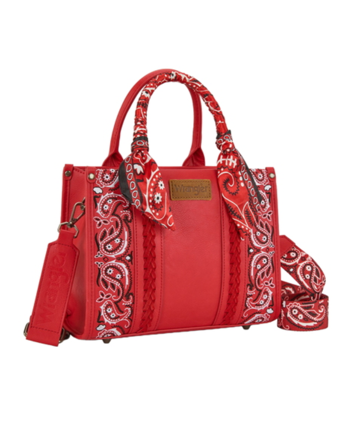 X6S4923BAG Wrangler Paisley Crossbody Bag Red