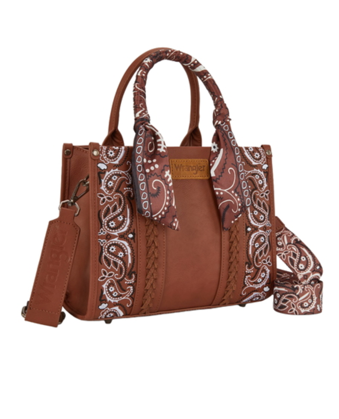X6S4923BAG Wrangler Paisley Crossbody Bag Tan