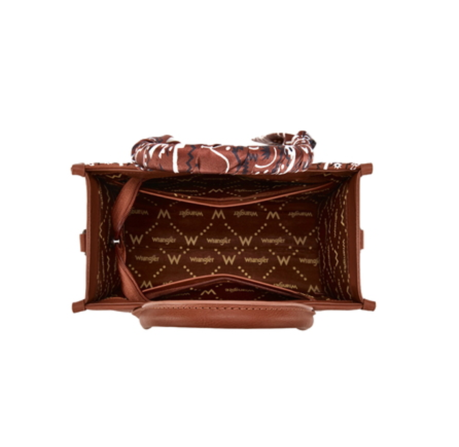 X6S4923BAG Wrangler Paisley Crossbody Bag Tan