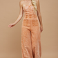 4406LT  Mineral Wash Wide leg denim Jumpsuit