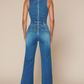 4423RIA  Denim Wide leg Jumpsuit