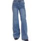 10-054-0870-4002 Tin Haul Women's Denim 870 Claire Seam Yoke Wide Leg Jean