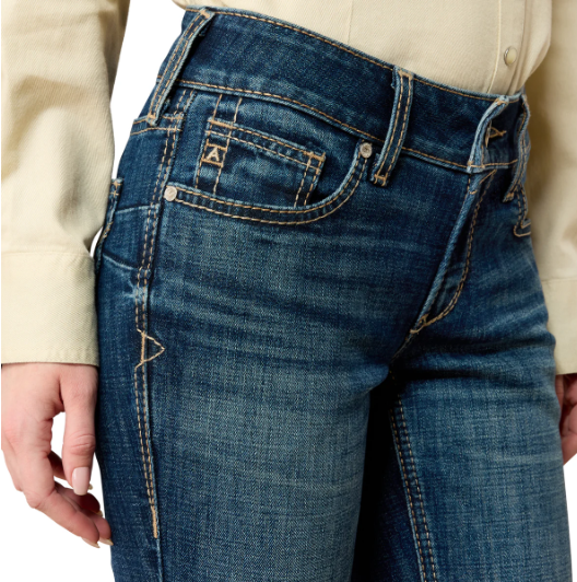 10072972 Ariat Women's Mid Rise Fiona Boot Cut Jeans Short Leg