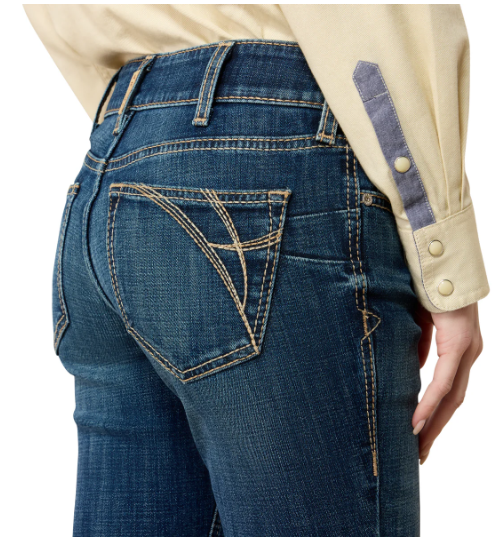 10072972 Ariat Women's Mid Rise Fiona Boot Cut Jeans Short Leg