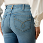 10072978 Ariat Women's High Rise Lorena Boot Cut Jeans Long XL Leg