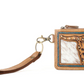 S-14539 Hand Hewn Western Card Holder Khaki With Hide