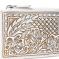 S-12225 Sparkling Desert Moon Credit Card Holder In Chocolate White