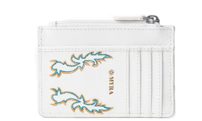 S-12225 Sparkling Desert Moon Credit Card Holder In Chocolate White