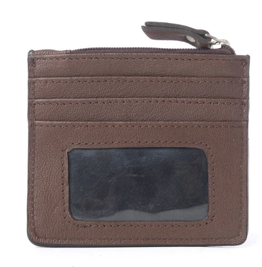 S-13923 Briar Creek Handtooled Leather Credit Card Holder in Sage Tan