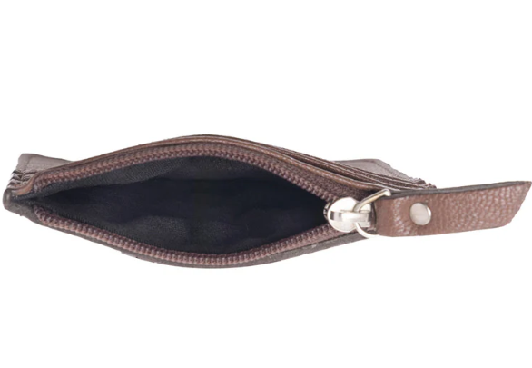 S-13923 Briar Creek Handtooled Leather Credit Card Holder in Sage Tan