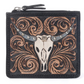S-13925 Briar Creek Handtooled Leather Credit Card Holder in Ebony Caramel