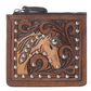 S-13926 Briar Creek Handtooled Leather Credit Card Holder in Toasted Honey