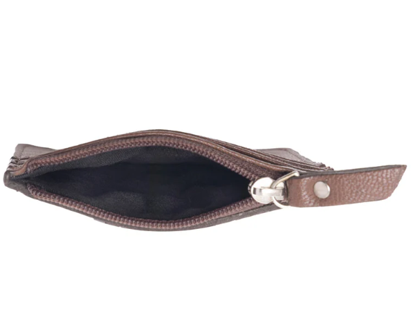 S-13926 Briar Creek Handtooled Leather Credit Card Holder in Toasted Honey
