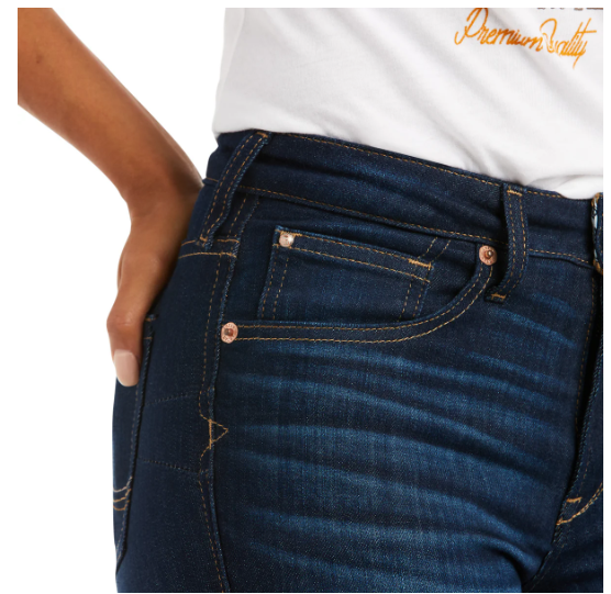 10036813 Ariat Women's Real High Rise Boot Cut Ballary Pennsylvana Regular Leg