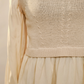 52137W Long Ruffle Women's Sleeve Knit Vest Peplum Top Beige