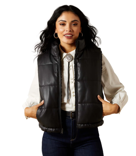 10065974 Ariat Women's Echo Reversible Vest Black