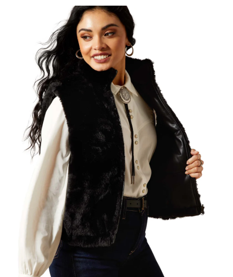 10065974 Ariat Women's Echo Reversible Vest Black