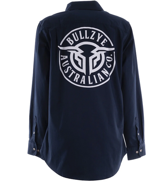 BCP2101120Bullzye Women’s Lightweight Half Placket Shirt Navy