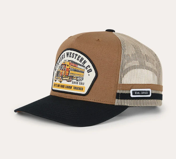425048RW-CL/BK Ringers Western Workhorse Deep Fit Trucker Cap Clay & Black