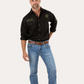 118110002-BLK/CMO Ringers Western Hawkeye Full Button Work Shirt Black & Camo