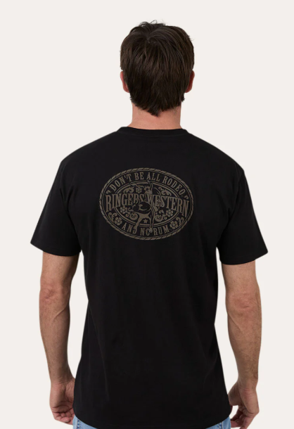 625103RW-BLK Ringers Western Men's All Rodeo Unisex T-Shirt Black
