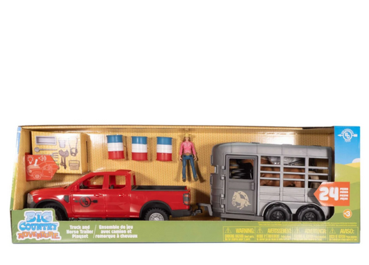 516BC Big Country Toys 24 Piece Truck & Horse Trailer Playset
