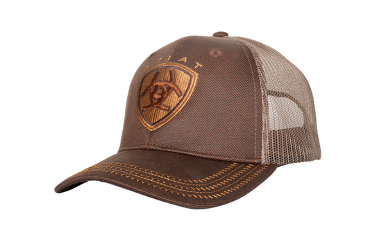 1515602 Ariat Mns Oilskin Brown Cap
