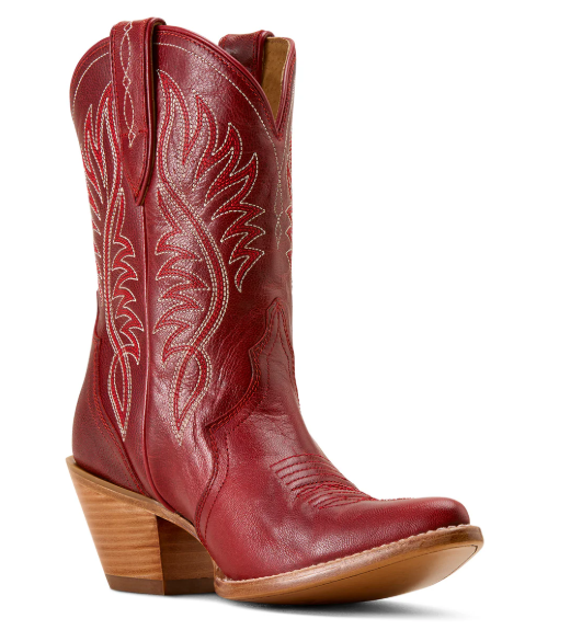 10074387 Ariat Women's Julietta J Toe Western Boot Red Alert