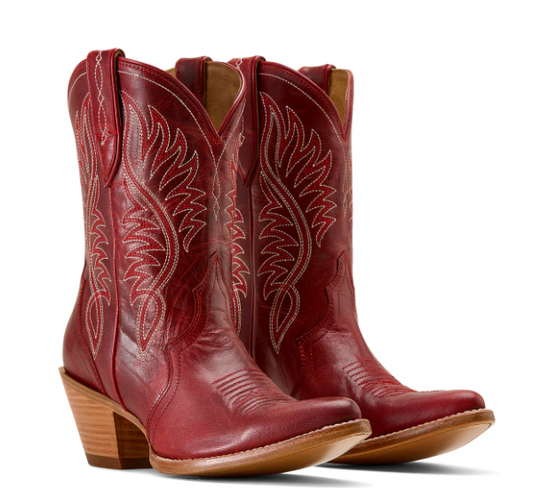 10074387 Ariat Women's Julietta J Toe Western Boot Red Alert