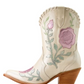 10074349 Ariat Women's Arrosa J Toe Western Boots - Ivory Pearl/Garden Shine