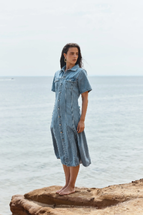 SS20718 Sass Women's Kara Denim Midi Dress