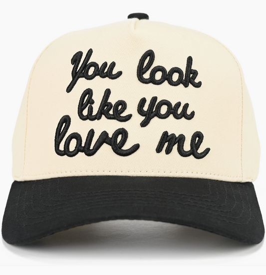 TCM0052BLK You look like you love me Embroidered Trucker Cap
