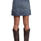 11-060-0594-5017 Stetson Women's Collection Mini Skirt Solid Blue