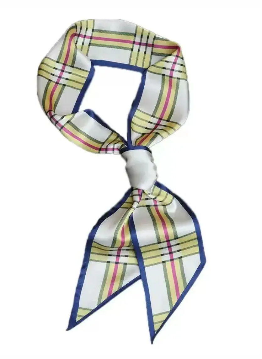 NSCH  Satin neck scarf - Check Multi