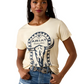 10076380Ariat Women's T-Shirt 'Steer Bomb' Cream