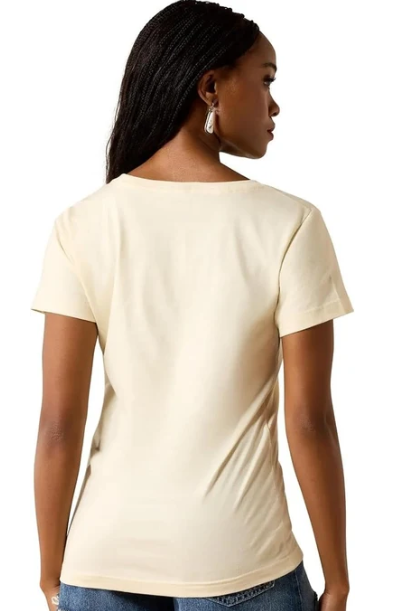 10076380Ariat Women's T-Shirt 'Steer Bomb' Cream